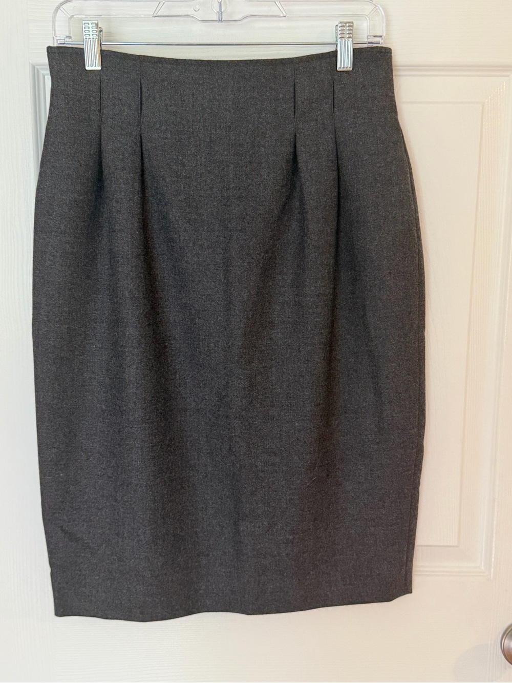 Valentino Dark Gray Tailored Pencil Skirt